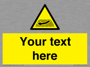 Custom Warning strong river flows